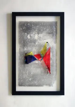 Re-creation N13 - Mixed media on plexiglass - 26x42 cm - 2018
