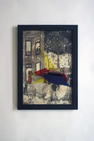 Re-creation N14 - Mixed media on Linoleum - 22x34 cm - 2018