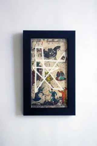 Re-creation N20- Mixed media on Linoleum - 13x21 cm - 2018
