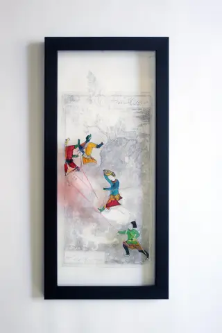 Re-creation N4- Mixed media on plexiglass - 18x38 cm - 2018